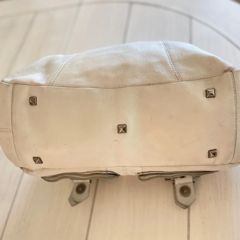 Betsy Johnson Genuine Leather with Studded Buckles Front Pockets Shoulder Bag π₯ - Picture 6 of 17